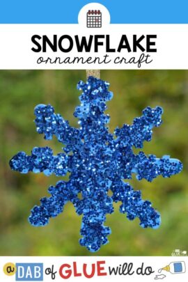 A snowflake ornament for kids to make.