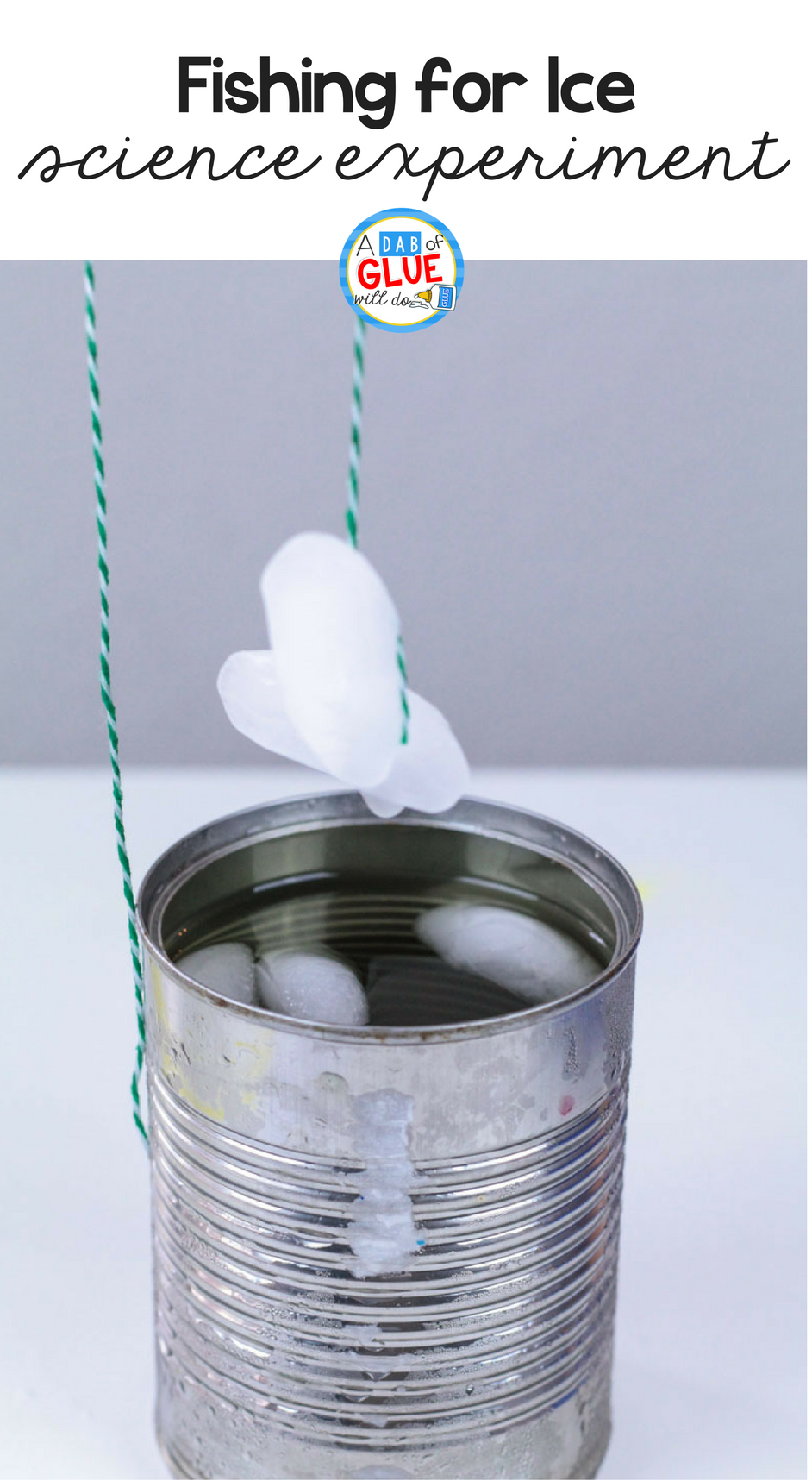 Try Ice Fishing Science Experiment for Kids as your next winter STEM activity! It's perfect for states of matter science lessons for young kids.