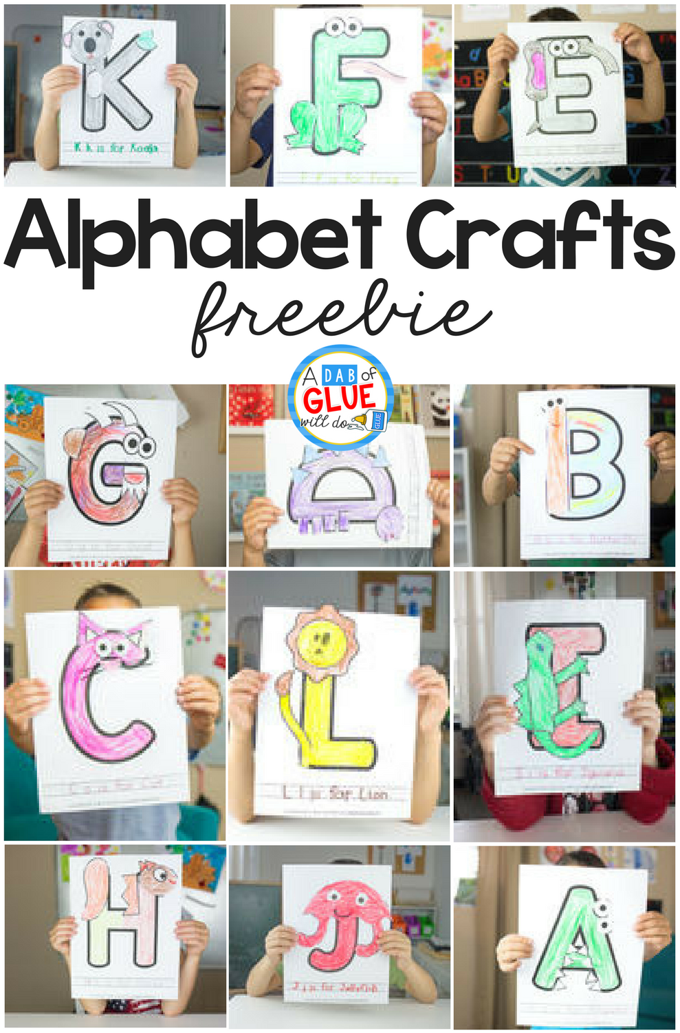 I'm thrilled to bring you our Animal Alphabet Letter Crafts series! This is a great set of letter crafts for your letter of the week or letter recognition activities. 