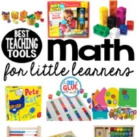 Learning math concepts are more fun when they are hands on! This is an awesome list of math materials you can add to your math centers this year. To make it a little easier on your planning, I created this list of best math teaching tools for little learners!