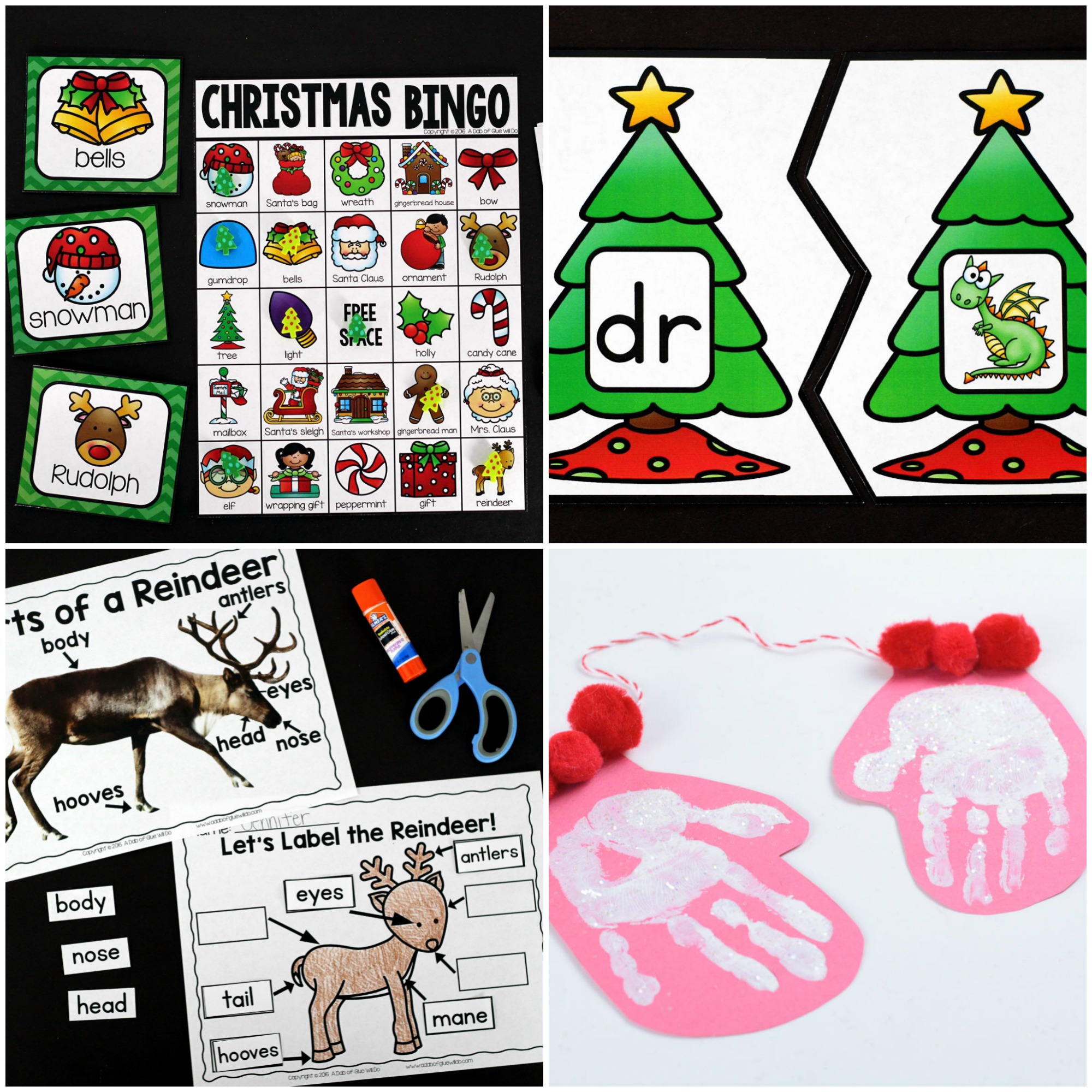 Christmas printables and Christmas craft ideas for your winter learning! Grab these free Christmas downloads as your go to Christmas learning resources!