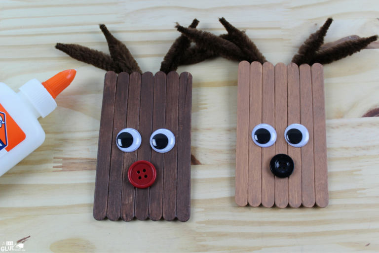Popsicle Stick Rudolph Ornaments
