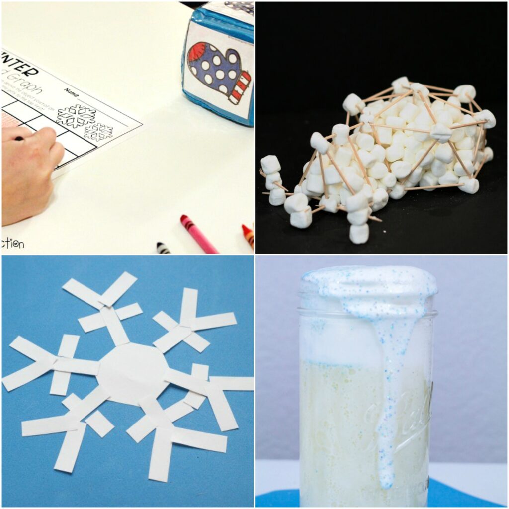 The cold winter months are perfect for teaching little learners about snow, Arctic animals, snowmen! If you need fun ideas for your busy winter classroom, check out this list of STEM winter activities! We have collected the very best activities for your kindergarteners.