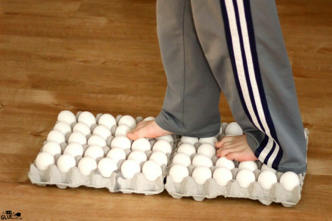 If you are looking for a simple science experiment for kids, try walking on eggs! This is a great STEM activity for your kindergarten science unit.