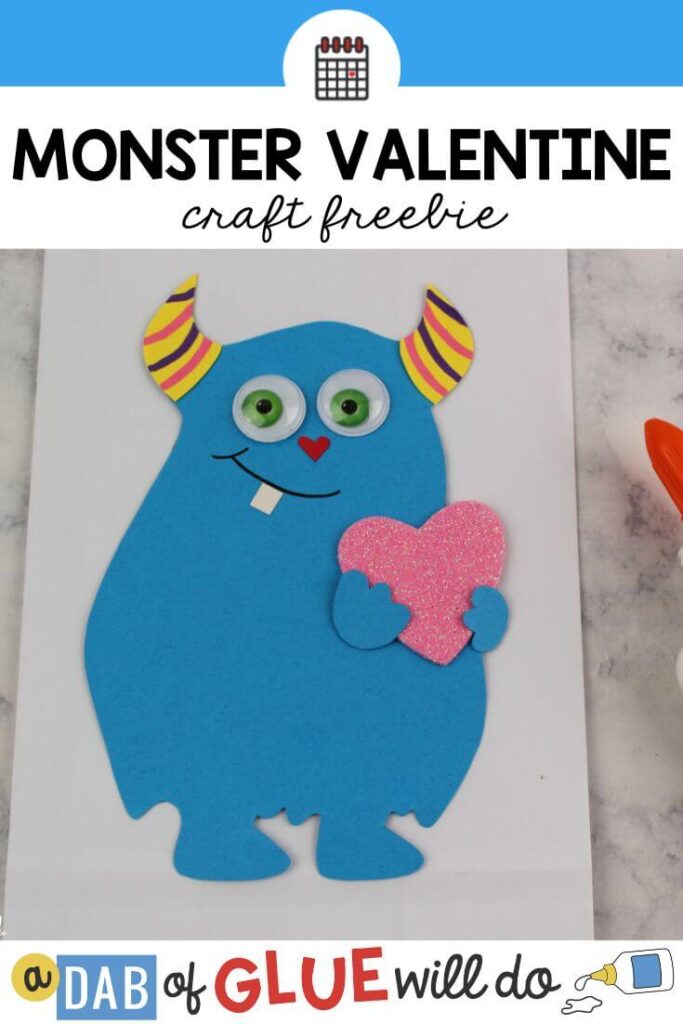 A monster valentine's day craft for fun or to use on Valentine's treat bags.
