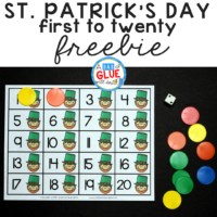 St. Patrick's Day First to 20 Game is the perfect addition to your math centers. This free printable is perfect for preschool and kindergarten students. 