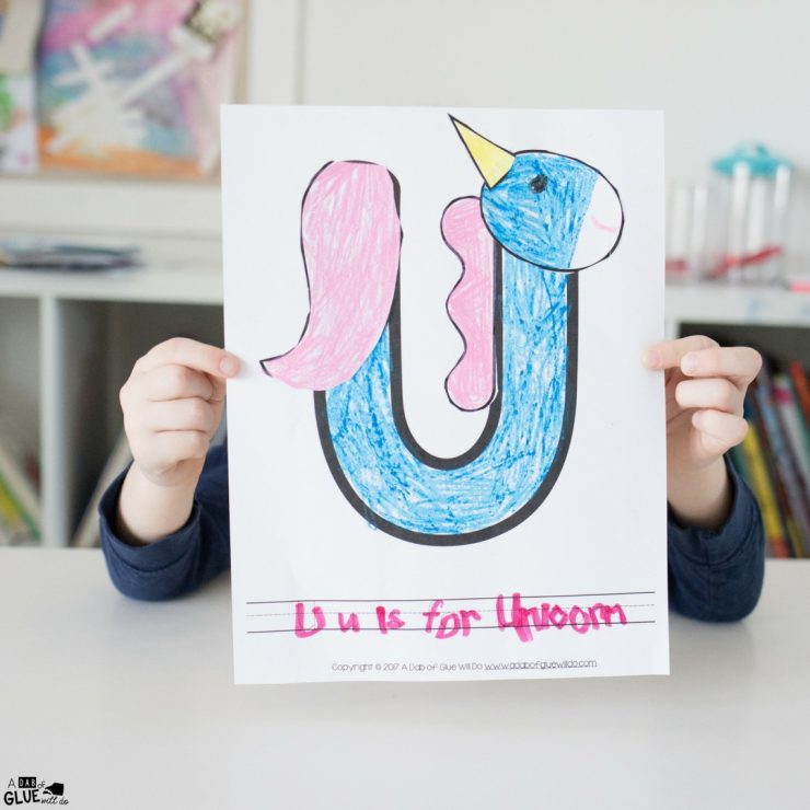 Learning about the letters of the alphabet is fun and easy with this hands-on craft. Learn about the Letter U for Unicorn with this free craft.