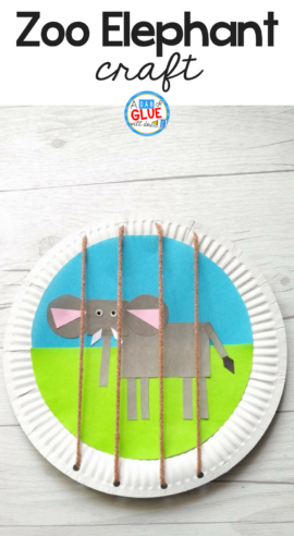 Explore about Wild animals, the Zoo & shapes with this fun Zoo Themed Shape Elephant Craft that uses string or wool to create the cage bars.