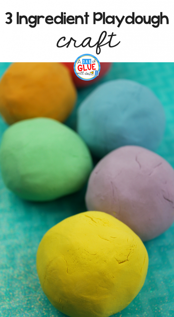 3 Ingredient Soft Playdough Recipe for Kids