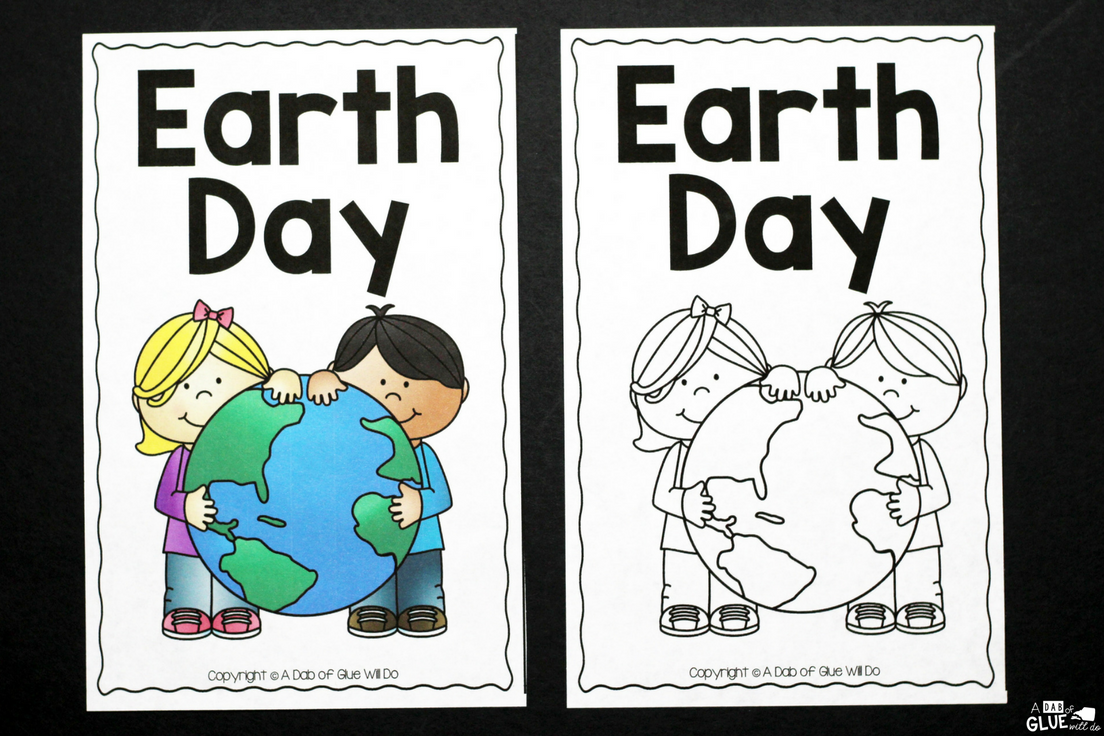 Earth Day Emergent Reader A Dab Of Glue Will Do