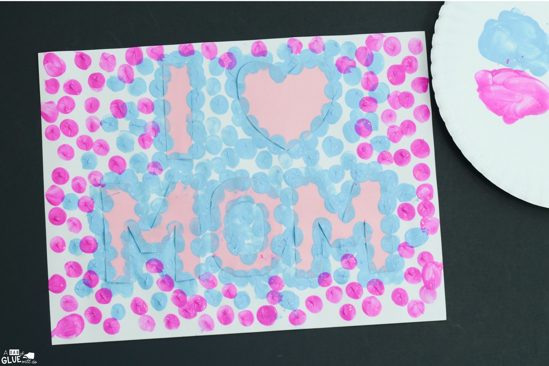 I love Mom Mother's Day thumbprint craft