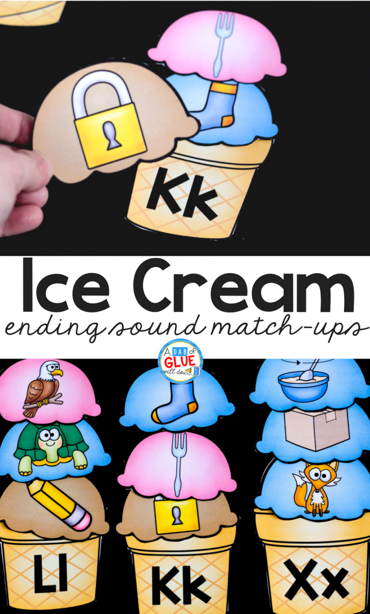 Your students are going to LOVE this Ice Cream Ending Sound Match Ups! The perfect addition to your early literacy centers at anytime of the year.
