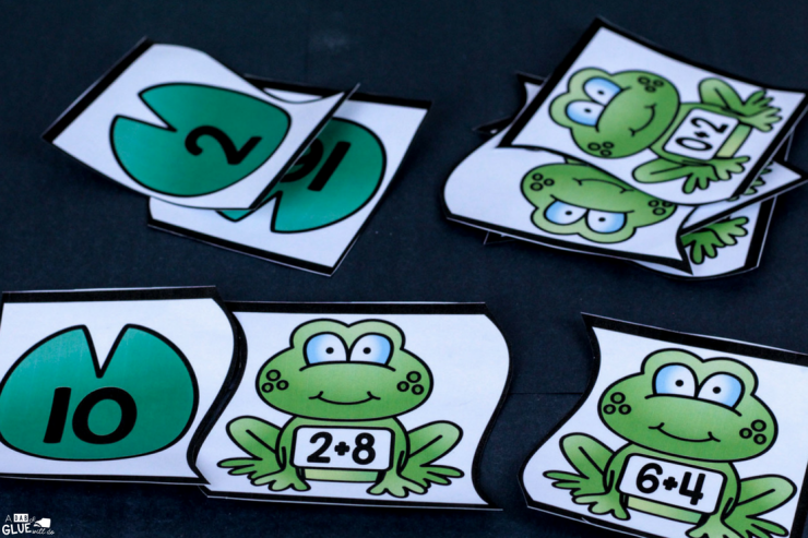 Make math hands-on and fun with these Frog Addition Puzzles! The perfect addition to your math centers.