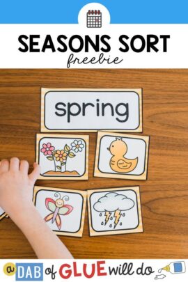 Students can practice identifying characteristics of the four seasons