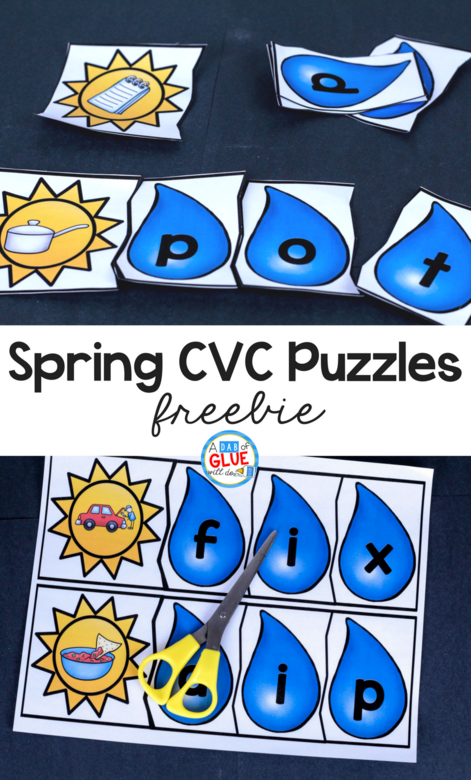 These Spring CVC Puzzles are the PERFECT addition to your early literacy or Spring themed centers.