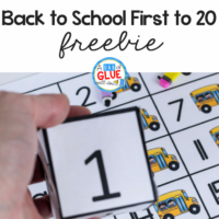 First to 20 is such a fun way to learn numbers, counting skills, and taking turns. Your students will absolutely LOVE this Back to School themed First to 20 game!