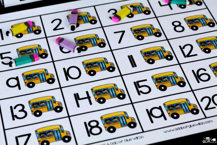 Ease your PreK, Kindergarten, or First Grade students back into learning with this FUN Back to School First to 20 game! Sure to be a hit in your math center.