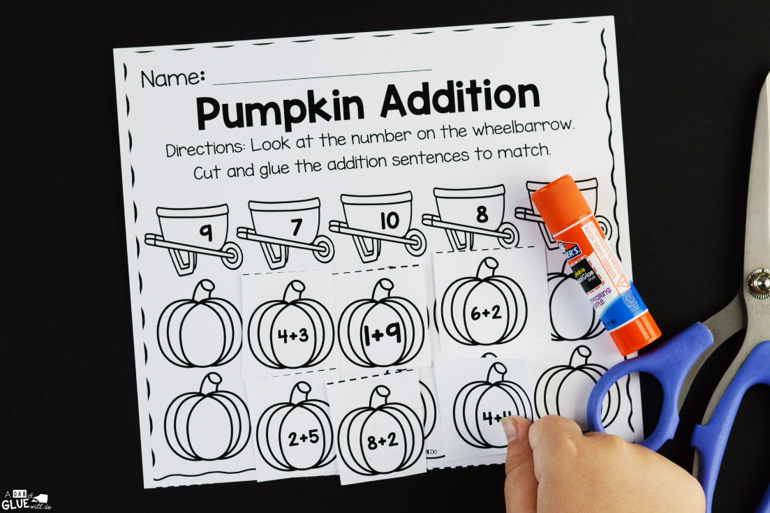 Pumpkin Editable Addition & Subtraction Activity connects pumpkins with key math concepts, so your kids can review their math facts in a fun hands-on way!