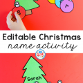 Students feel accomplished when they master spelling their name with this Christmas Editable Name Activity and worksheets.
