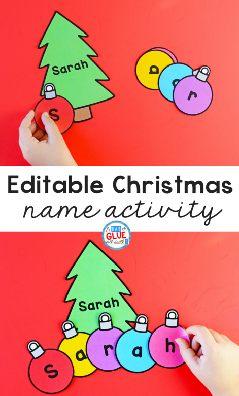 Christmas Editable Name Activity
