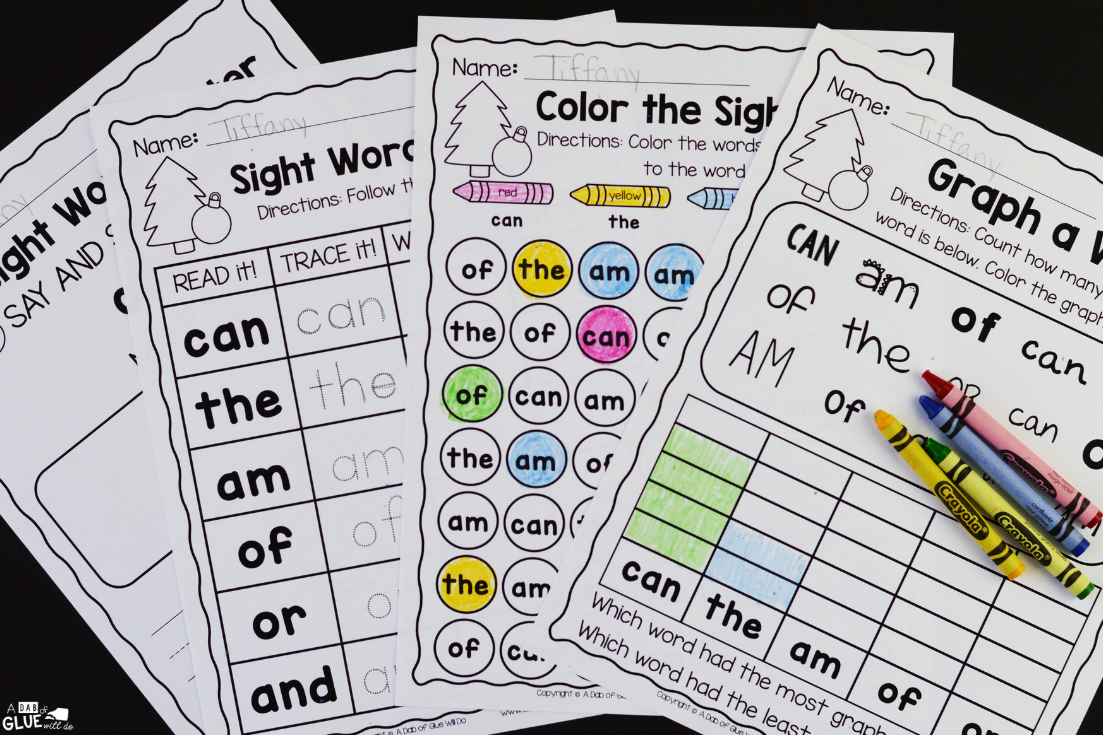 This Christmas Editable Sight Word Activity helps our little learners to review their sight words in an enjoyable hands-on way!