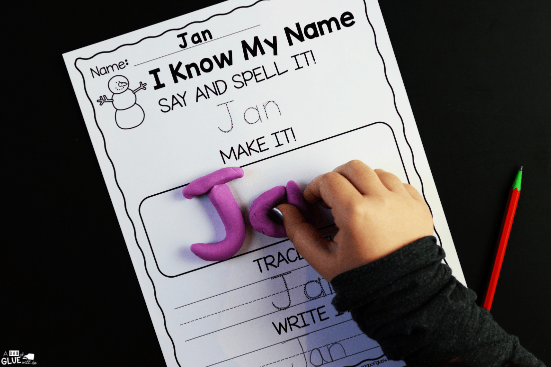 I've created this Snowman Editable Name Activity so our kids can practice building their name in an enjoyable hands-on way!