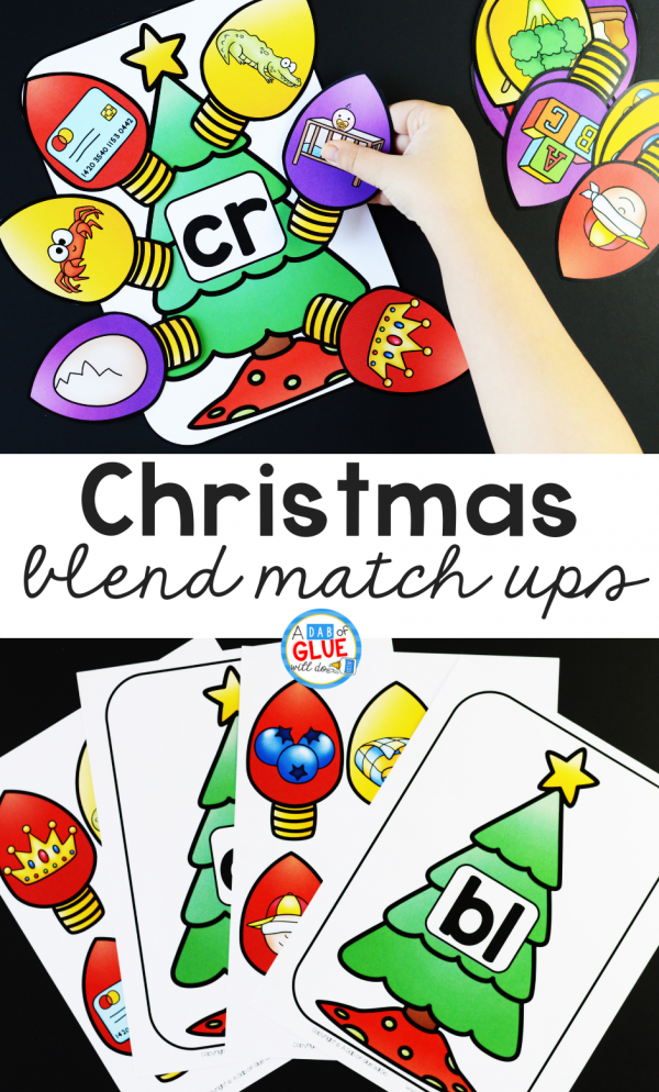 This Christmas Blends Match-Up is perfect for students to practice blending together individual sounds within words in a hands-on way!