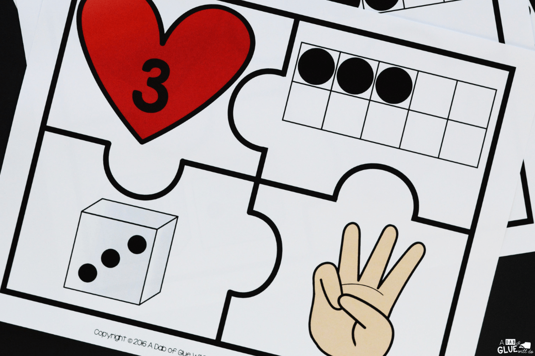 This Valentine's Day Numbers Puzzles is perfect for building a strong math foundation as we connect the holiday with number sense.