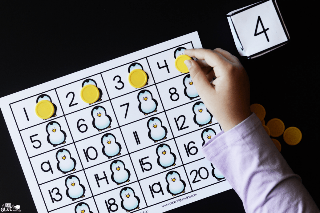 Winter First to 20 Activity helps little learners learn and review their number sense to build a strong foundation for more complex math skills.