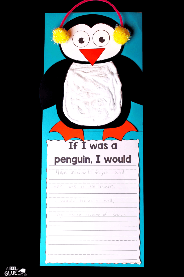 This Penguin Puffy Paint Craft and Writing Prompt is a great way to bring crafts and literacy together. 