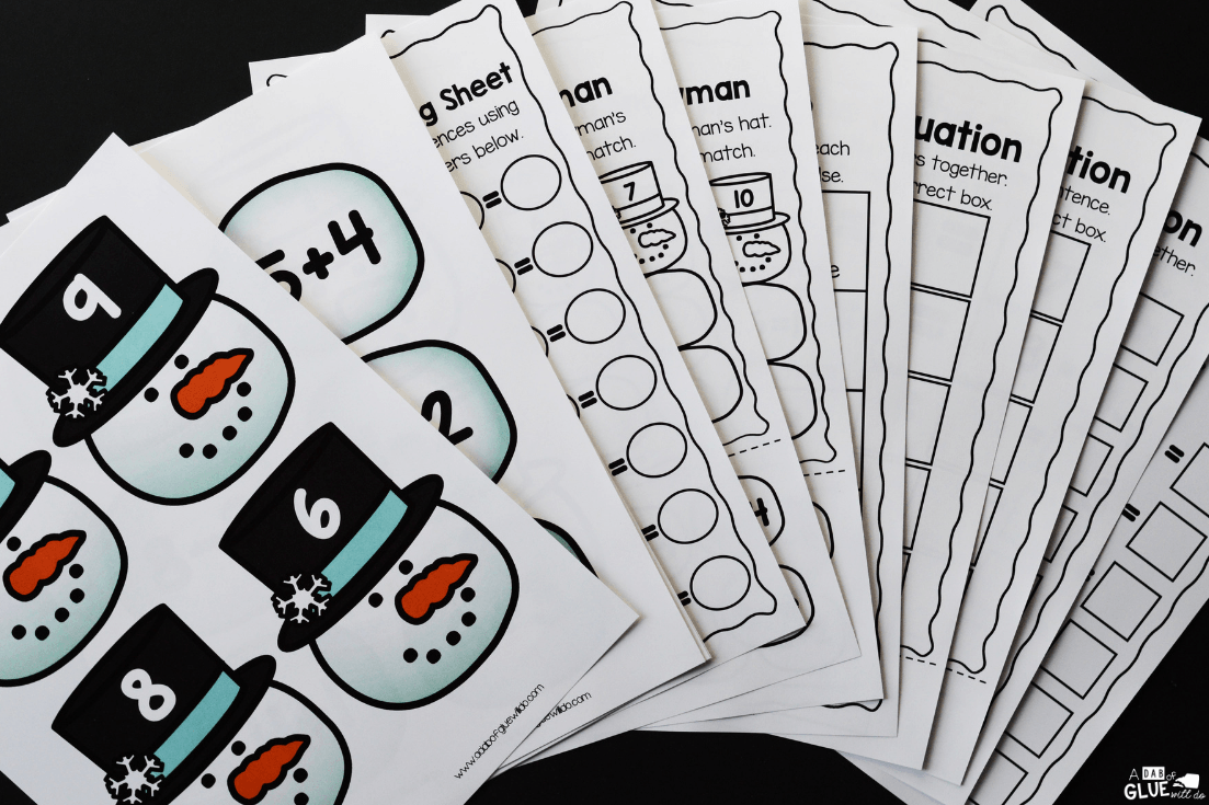 To connect snowmen with key math concepts, I've created this Snowman Editable Addition and Subtraction Activity so our kids can review their math facts in a fun hands-on way!