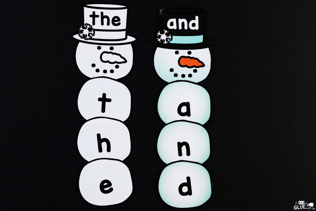 Winter theme games like this Snowman Editable Sight Word Activity and worksheets is a great way to get kids learning without realizing they are learning.