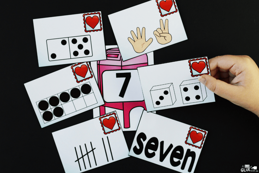 This exciting Valentine's Day Number Match-Up Activity is a great way to get kids learning without realizing they're learning.