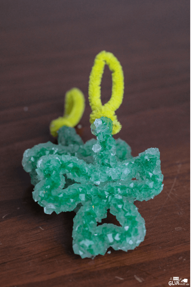 Students love making these Borax Crystal Shamrocks