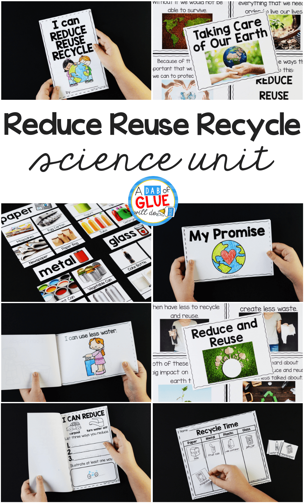 So that we can learn more about recycling I've created this Reduce, Reuse, Recycle Science Unit. So students can learn about the Three R's in a fun way.Â 