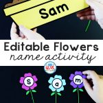 Flowers Editable Name Activity for Kids to Practice Building Their Name in a fun and hands-on way. Students will be engaged with this seasonal game.