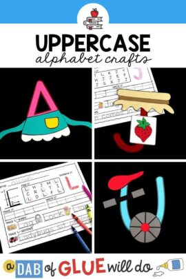 Crafts and worksheets to be done for each letter of the alphabet
