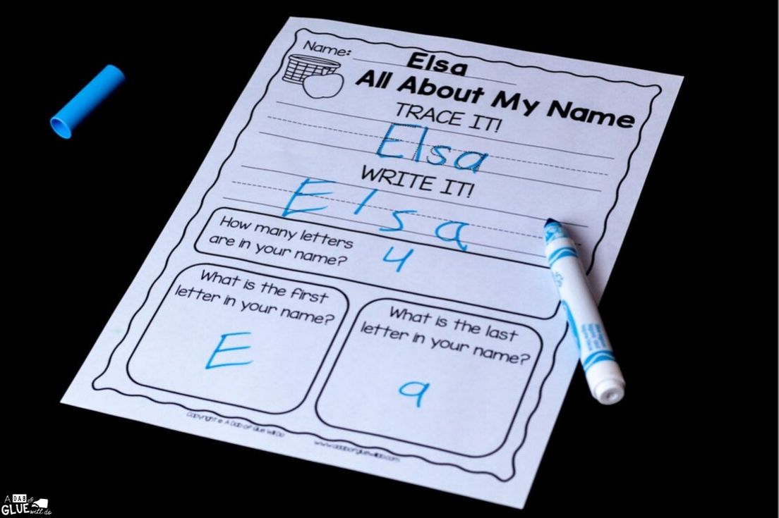 Students love building their names with this interactive Apple editable name activity.