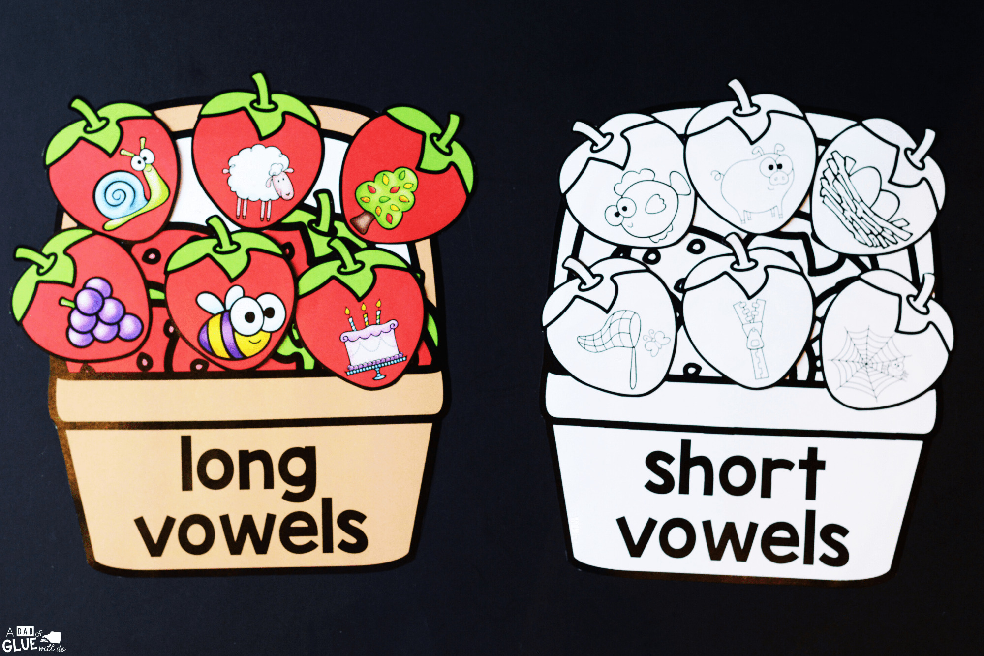 Strawberry Long and Short Vowel Freebie 3