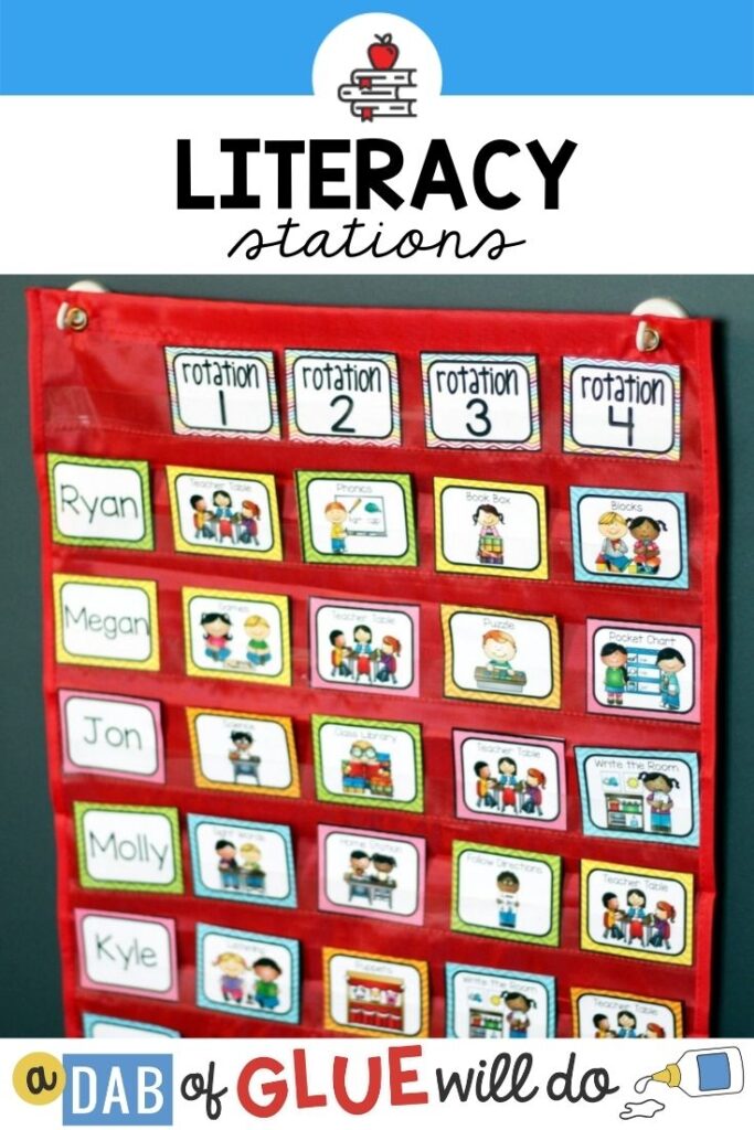These literacy stations printables are perfect for your classroom literacy centers! It includes over 50 pages of ideas to get you started.