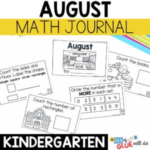 Kindergarten Daily Math Review Journal - August