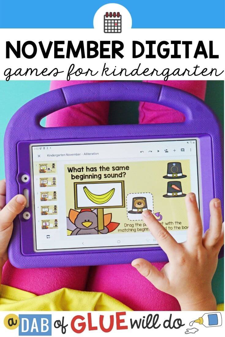 November Digital Games for Kindergarten
