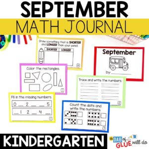 Kindergarten Daily Math Review Journal - September