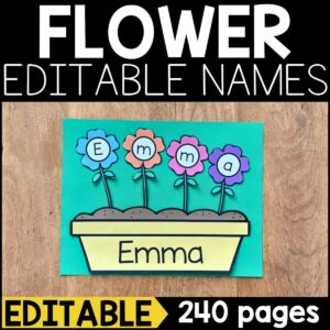Flowers Editable Name Activity