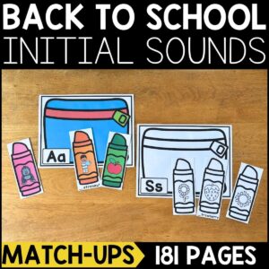 Back to School Initial Sound Match Up