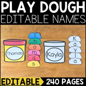 Playdough Editable Name Activity