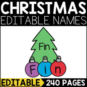 Christmas Editable Names
