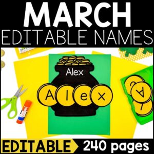 St. Patrick's Day Editable Name Activity