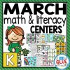 March Math and Literacy Centers for Kindergarten
