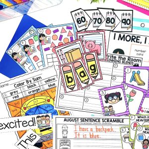 Monthly Math and Literacy Centers Bundle for First Grade - A Dab of ...